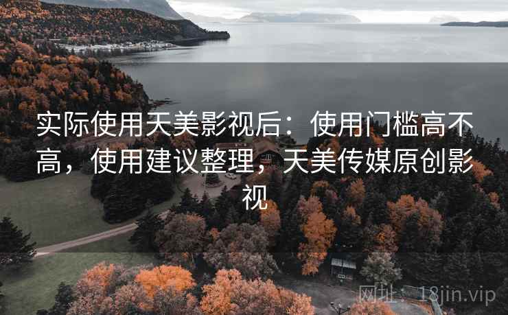 实际使用天美影视后：使用门槛高不高，使用建议整理，天美传媒原创影视