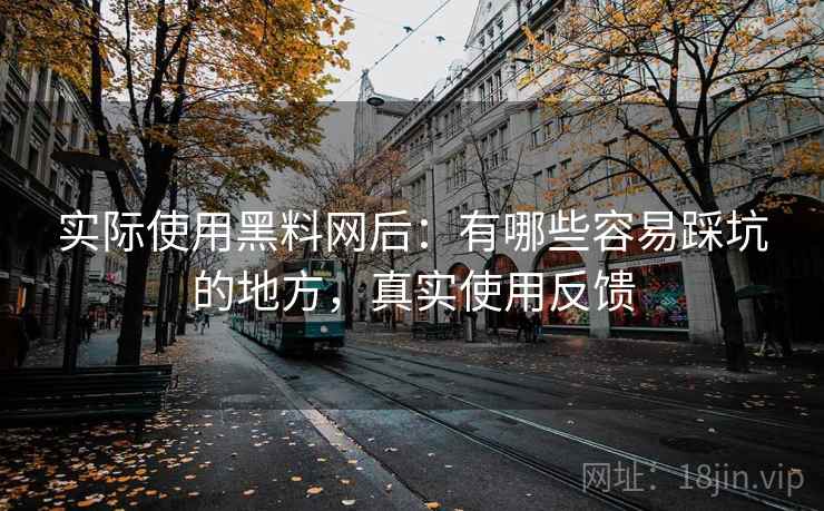 实际使用黑料网后：有哪些容易踩坑的地方，真实使用反馈